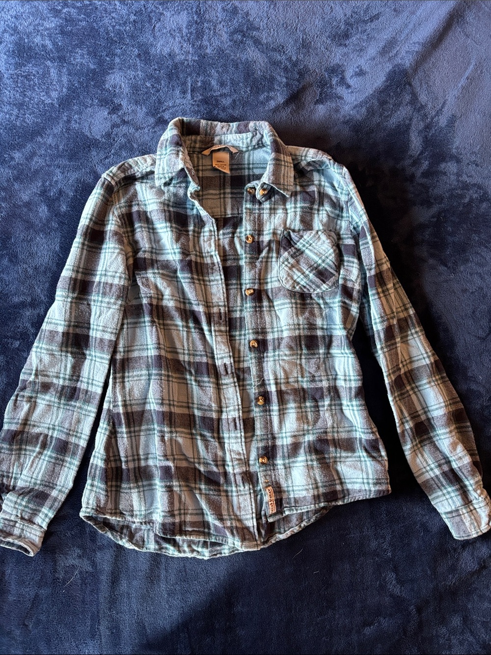 Field & Stream 100% Cotton Blue Flannel